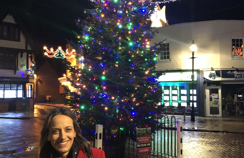 Helen at the Faversham Christmas Lights