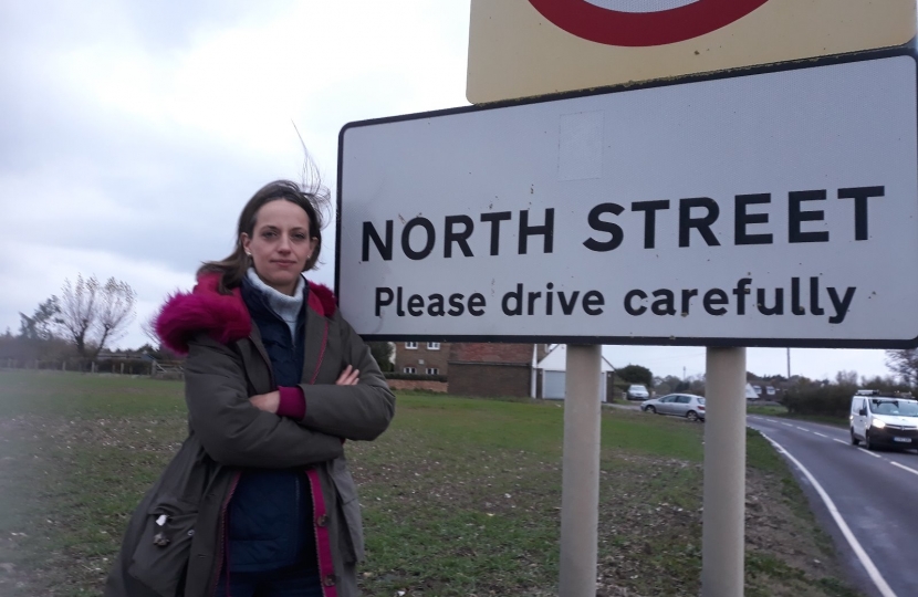 Helen at the proposed site of the North Street development 