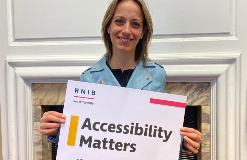 Helen supporting the "Accessibility Matters" campaign