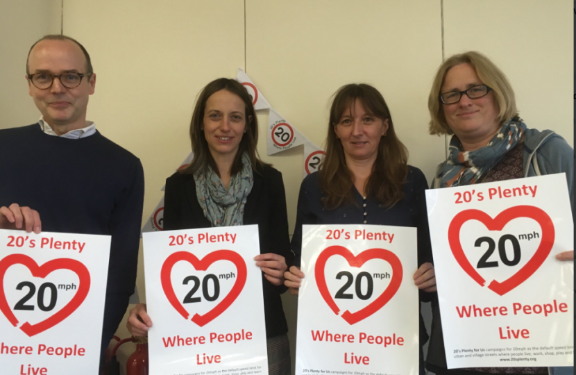 Helen with 20's Plenty campaigners