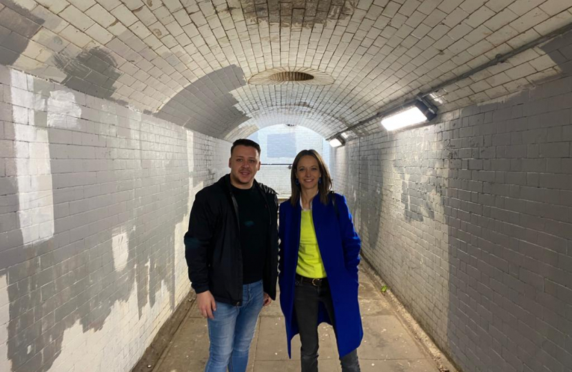 Getting the graffiti cleared in Faversham underpass