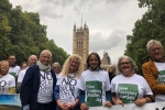 Helen with campaigners in Westminster