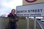 Helen at the proposed site of the North Street development 