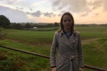 Helen at the proposed site of the Lenham Heath development 