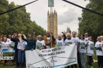 Helen with Cleve Hill campaigners in Westminster