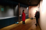 Helen in the Magna Carta display room