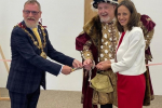 Helen with King Henry VIII and Faversham Mayor