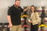 Helen visiting Whitstable Brewery