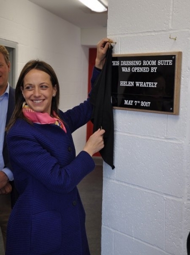 Opening the new dressing room at Salters Lane