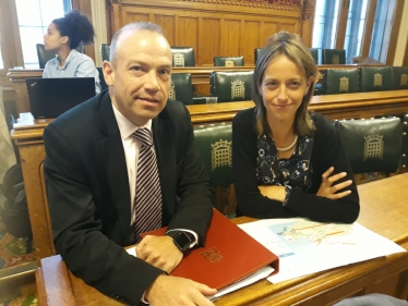 Helen with Minister Chris Heaton-Harris