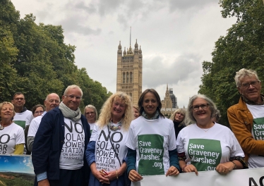 Helen with Graveney Marsh campaigners in Westminster 
