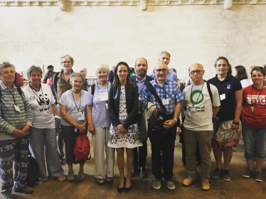 Helen with climate change campaigners