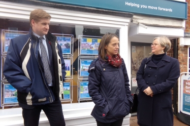 Helen with Police and Crime Commissioner Matthew Scott in Headcorn