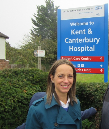 Helen at Kent and Canterbury hospital