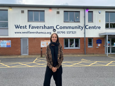 Outside West Faversham Community Centre on a recent visit