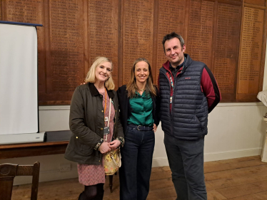 Helen with Graham the artist and Louise from WFCC